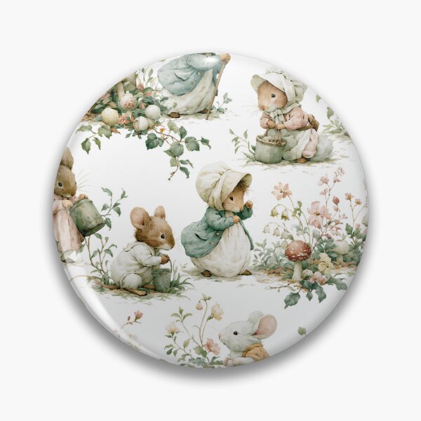 Item preview, Watercolor mice and bunnies in the grass designed and sold by Tana&tanuc.