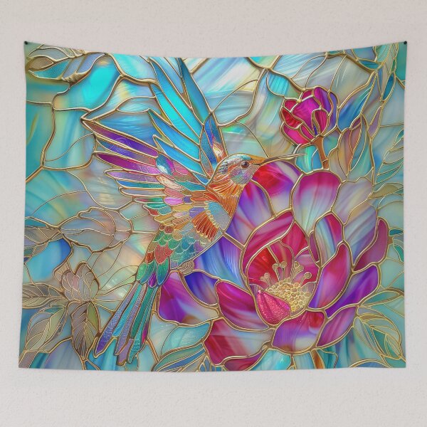 Item preview, Hummingbird Among Blooming Flowers designed and sold by MargaretWiktor.