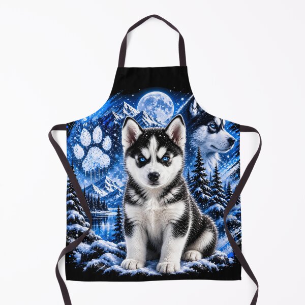Item preview, Siberian Husky Winter Wonderland – Cute Husky Puppy & Wolf Inspired Arctic Design designed and sold by Skama87.