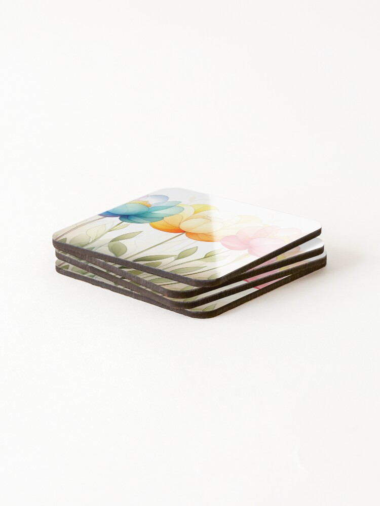 Thumbnail 4 of 5, Coasters (Set of 4), Spring Trio designed and sold by ColorMeZen.
