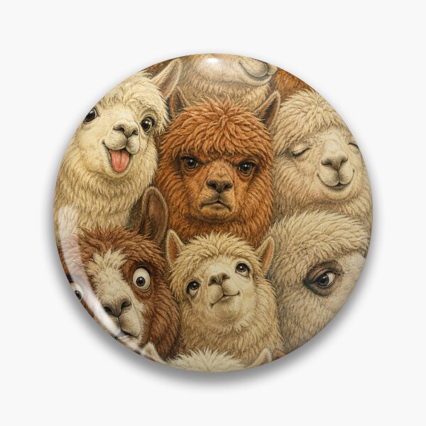Item preview, Cute Alpaca Faces Portrait Collage designed and sold by merchxwear.