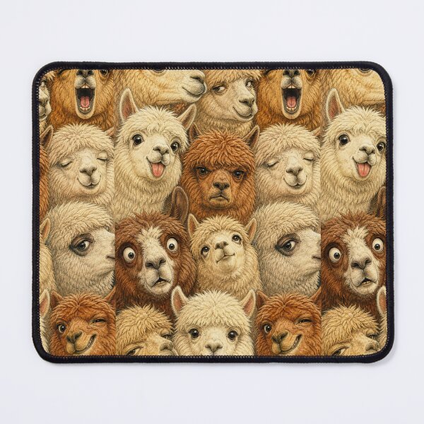 Item preview, Cute Alpaca Faces Portrait Collage designed and sold by merchxwear.