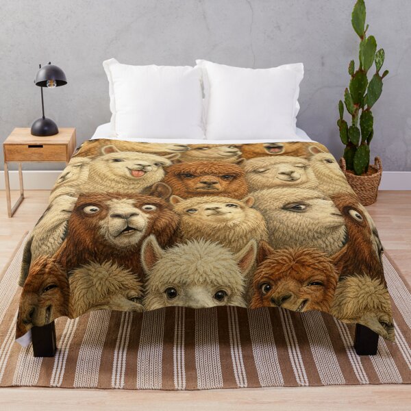 Item preview, Cute Alpaca Faces Portrait Collage designed and sold by merchxwear.