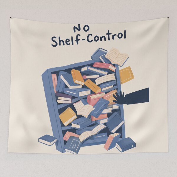 Item preview, No Shelf Control Funny Book Hoarder Humor Book Buying Addiction designed and sold by Yellowriversss.