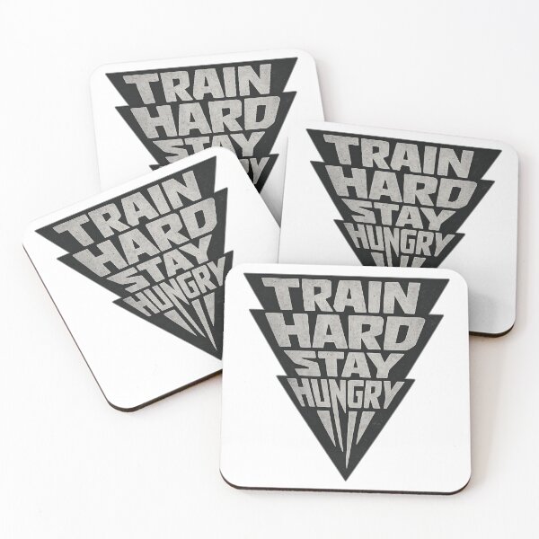 Item preview, Train Hard Stay Hungry Workout Gym Motivation Athletic Typography Graphic designed and sold by DesignArtist.ia.