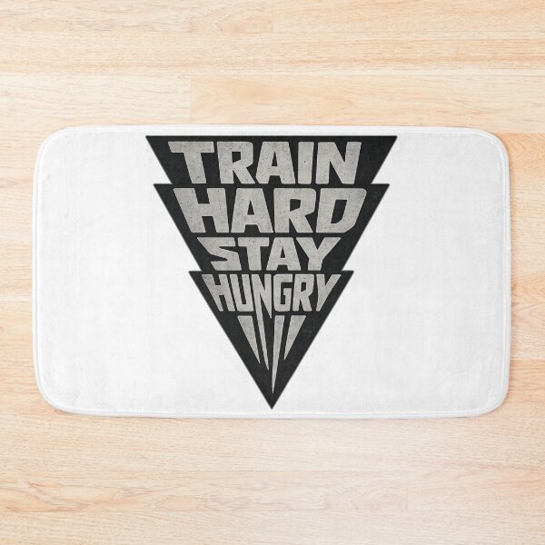 Item preview, Train Hard Stay Hungry Workout Gym Motivation Athletic Typography Graphic designed and sold by DesignArtist.ia.