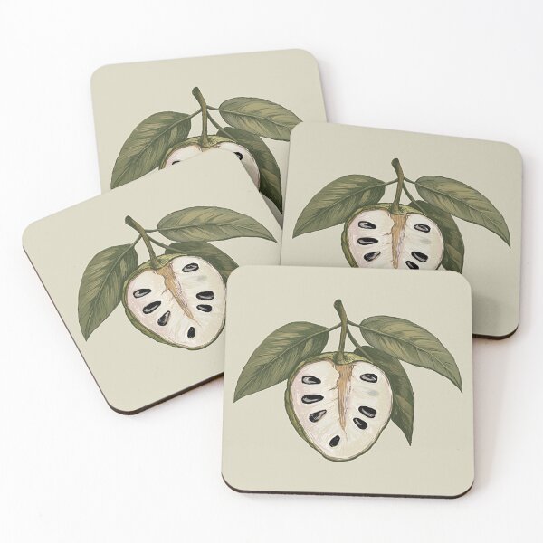 Item preview, Cherimoya Love at First Bite - green background designed and sold by AgnieshkaSiwek.