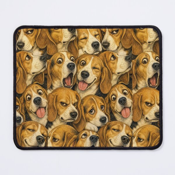 Item preview, Cute Beagle Faces Portrait Collage designed and sold by merchxwear.