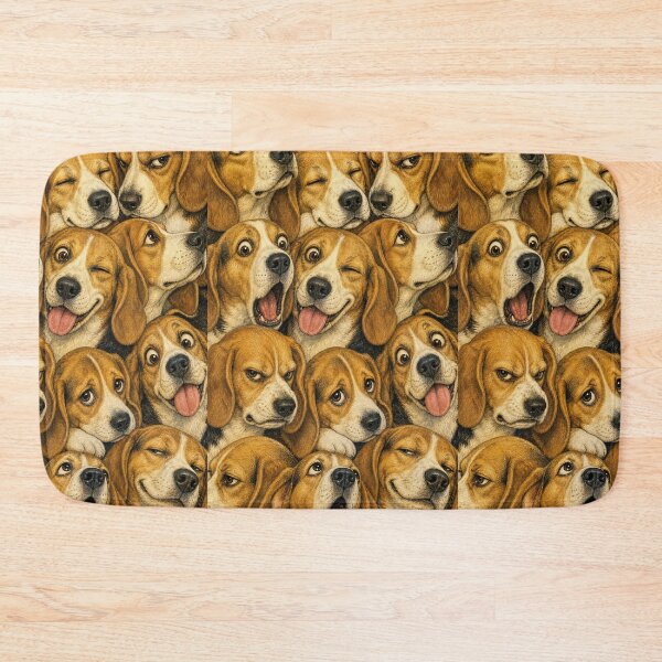 Item preview, Cute Beagle Faces Portrait Collage designed and sold by merchxwear.
