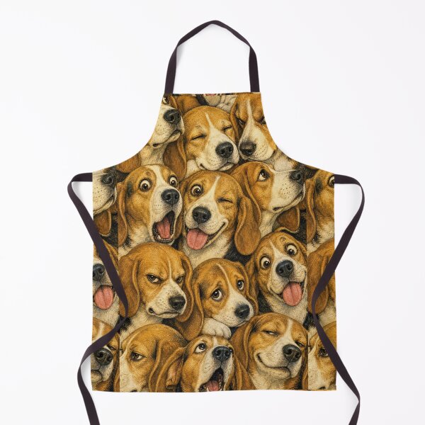 Item preview, Cute Beagle Faces Portrait Collage designed and sold by merchxwear.