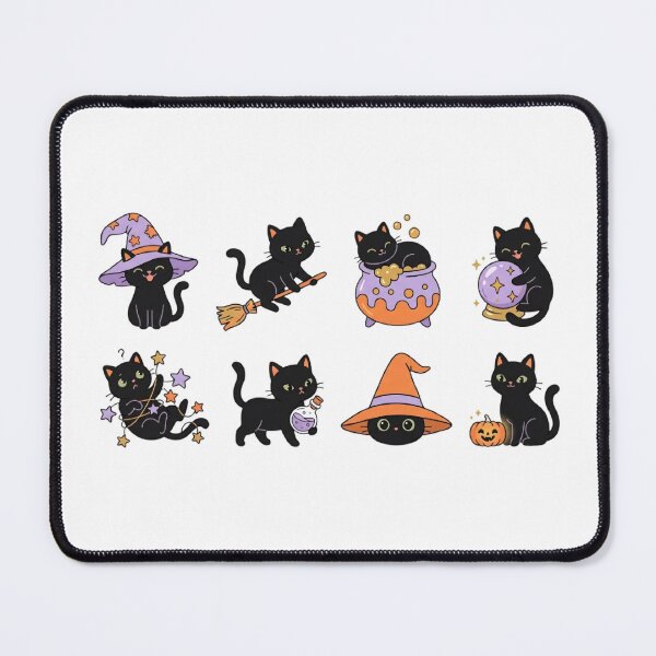 Item preview, Cute Black Cat Witches Halloween Sticker Set designed and sold by SassyArtistry.