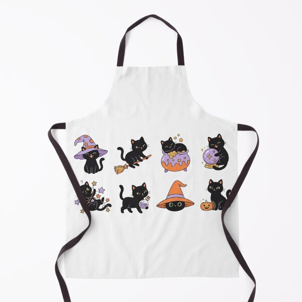 Item preview, Cute Black Cat Witches Halloween Sticker Set designed and sold by SassyArtistry.