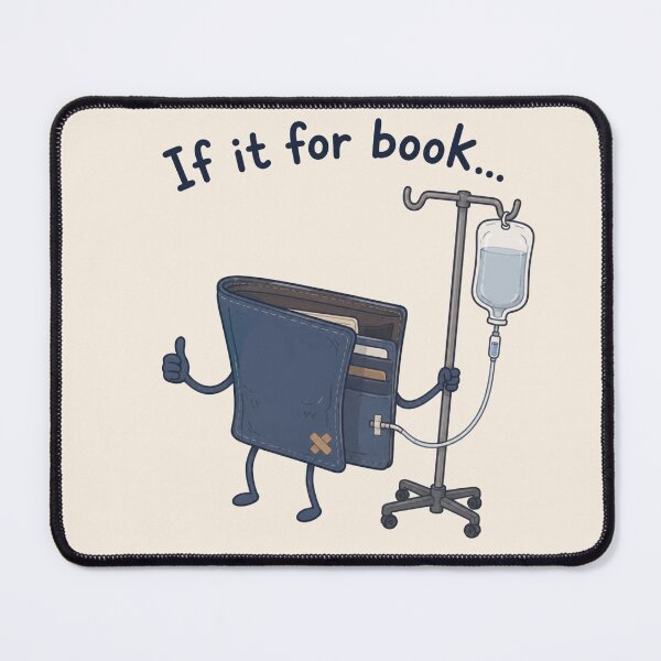 Item preview, If It For Book Funny Broke Book Wallet Pun designed and sold by Yellowriversss.