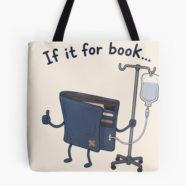 Item preview, If It For Book Funny Broke Book Wallet Pun designed and sold by Yellowriversss.