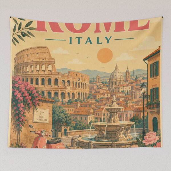 Item preview, Vintage Rome Travel Poster designed and sold by newjoseph.
