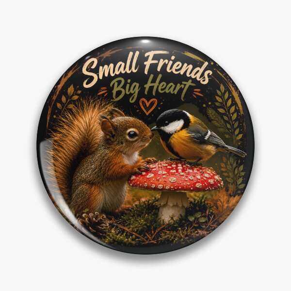Item preview, Small Friends Big Heart – Cute Squirrel & Bird Friendship T-Shirt | Woodland Animal Lover Design designed and sold by Skama87.