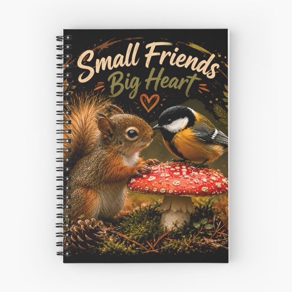 Item preview, Small Friends Big Heart – Cute Squirrel & Bird Friendship T-Shirt | Woodland Animal Lover Design designed and sold by Skama87.