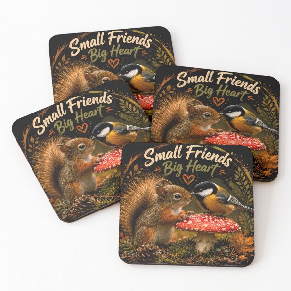 Item preview, Small Friends Big Heart – Cute Squirrel & Bird Friendship T-Shirt | Woodland Animal Lover Design designed and sold by Skama87.