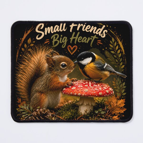 Item preview, Small Friends Big Heart – Cute Squirrel & Bird Friendship T-Shirt | Woodland Animal Lover Design designed and sold by Skama87.