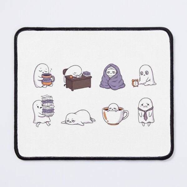 Item preview, Cute Tired Ghost Halloween Sticker Set designed and sold by SassyArtistry.