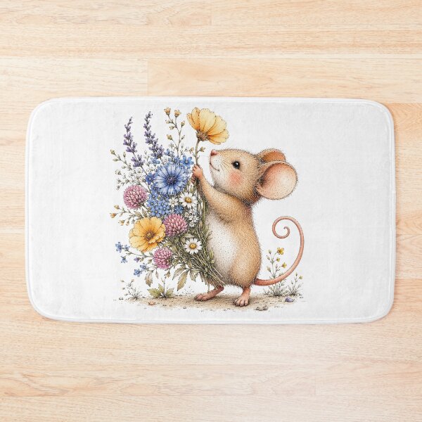 Item preview, Floral Woodland Mouse designed and sold by PetalGarden.