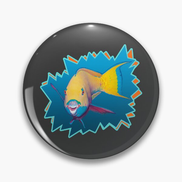 Item preview, Parrotfish Cutout * Starburst Design on Blue-toned Gradient |  designed and sold by Photo & Design Ute Niemann.