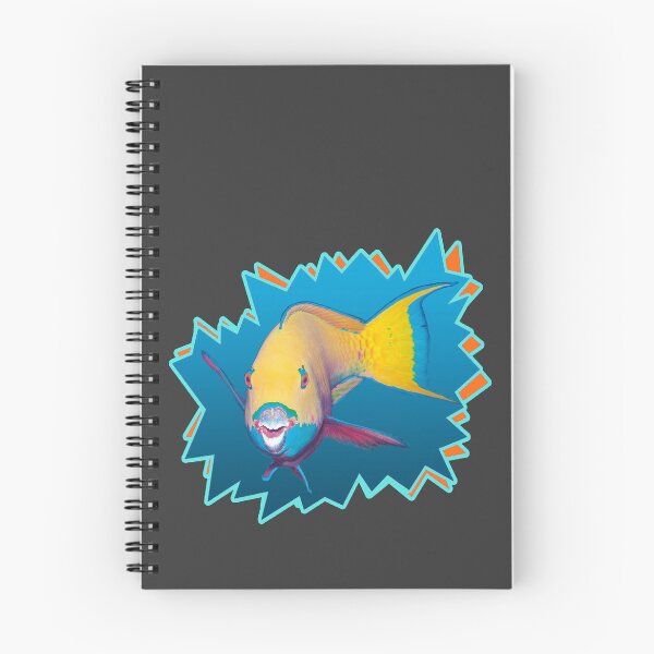Item preview, Parrotfish Cutout * Starburst Design on Blue-toned Gradient |  designed and sold by Photo & Design Ute Niemann.