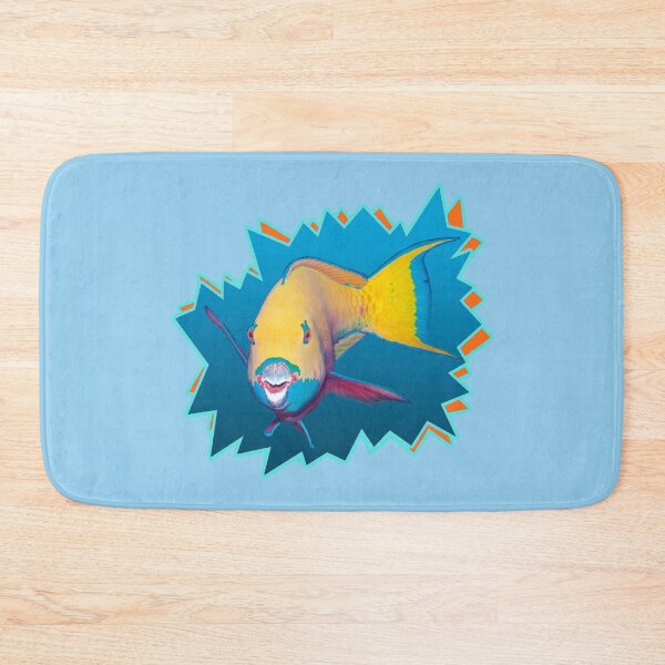 Item preview, Parrotfish Cutout * Starburst Design on Blue-toned Gradient |  designed and sold by Photo & Design Ute Niemann.