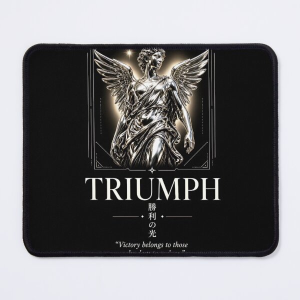 Item preview, Triumph Winged Chrome Statue Aesthetic Graphic Tee designed and sold by RajaArtDesign.