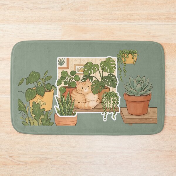 Artikelvorschau, Gemütliche botanische Katze – Niedliches Kätzchen im Blumentopf (Illustration) entworfen und verkauft von Novastitchshop.