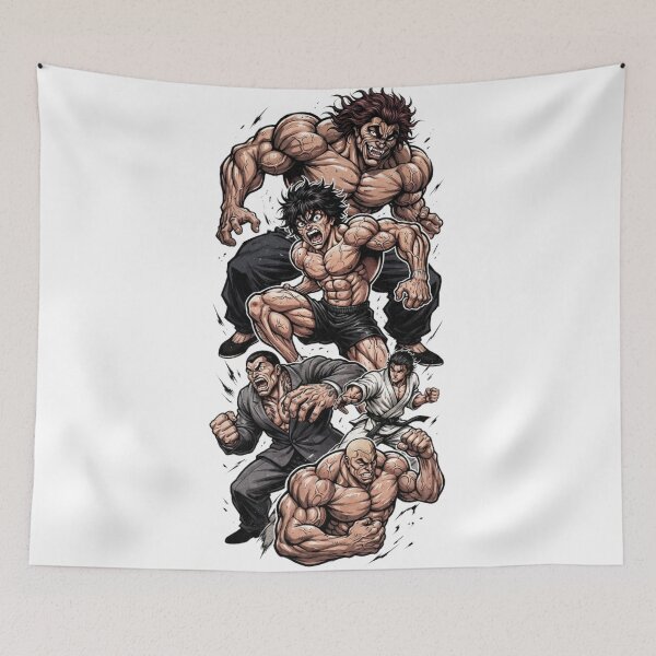 Item preview, Baki Hanma and Yujiro Martial Arts Anime Design designed and sold by FreakToons.