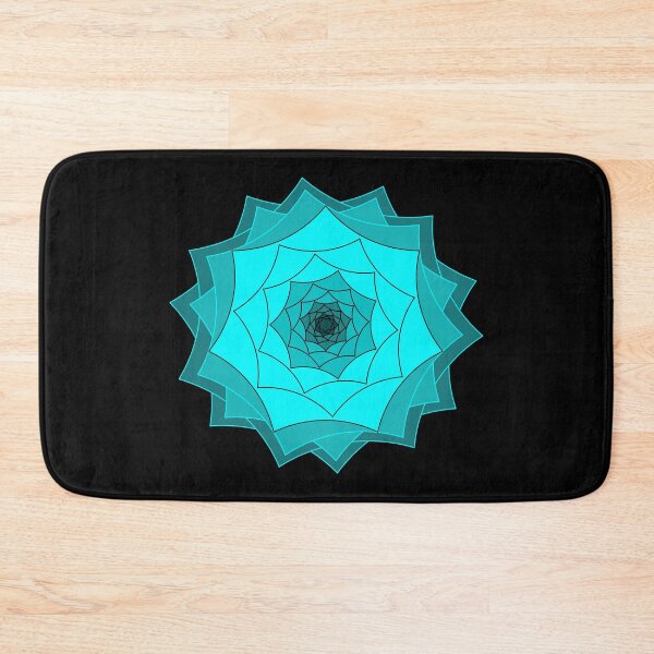 Item preview, Cyan Geometric Fractal Rose Abstract Design designed and sold by VOIDXX.