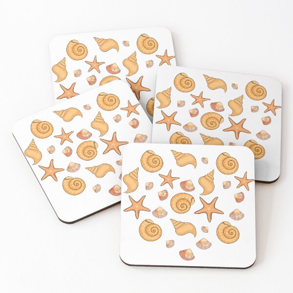 Item preview, Sea Shells and Starfish Ocean Summer Illustration designed and sold by OrPolly.