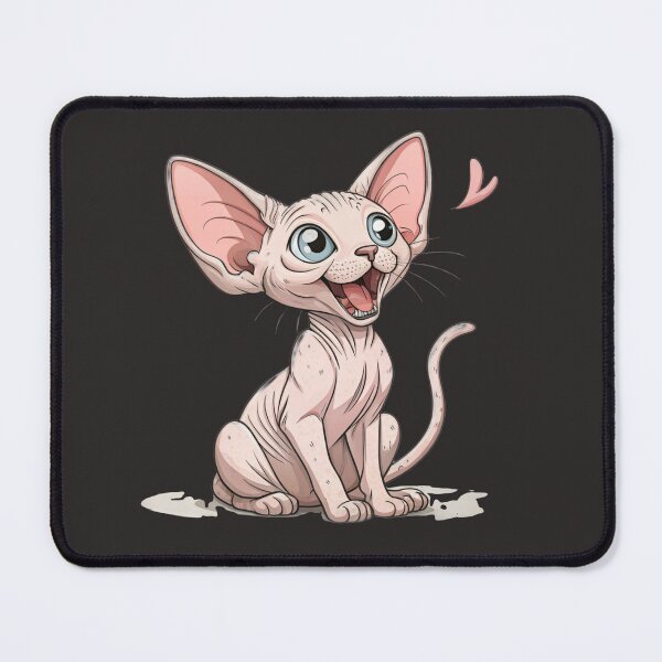 Item preview, Cute Kawaii Donskoy Hairless Cat with Big Ears designed and sold by Mousy17.