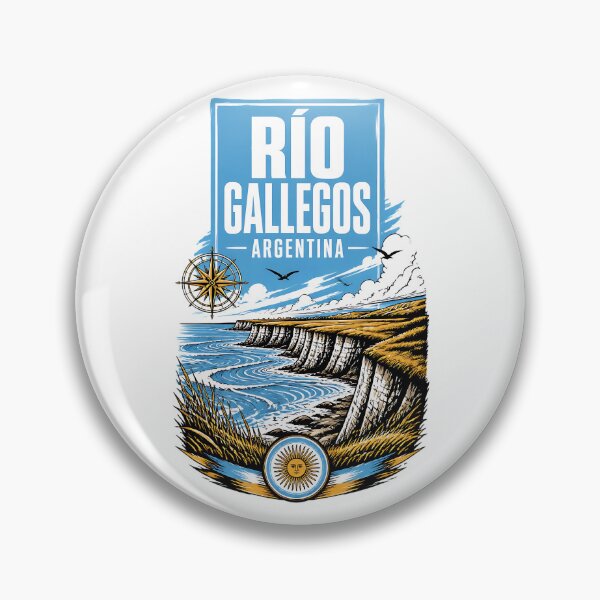 Item preview, Rio Gallegos Argentina Vintage Travel Tourism designed and sold by TravelersGems.