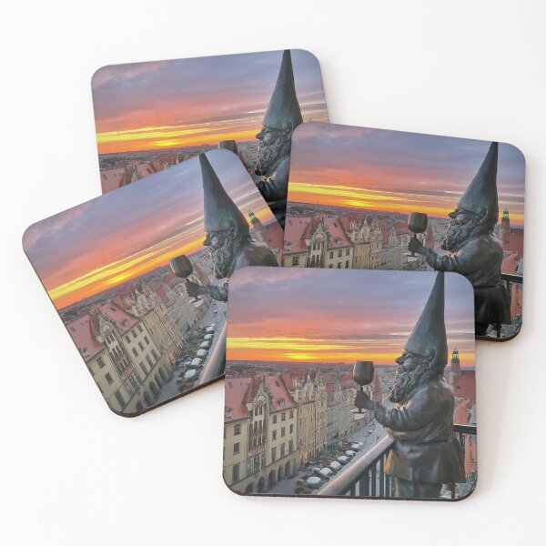 Item preview, Wroclaw Gnome at Sunset designed and sold by Purrfecta.