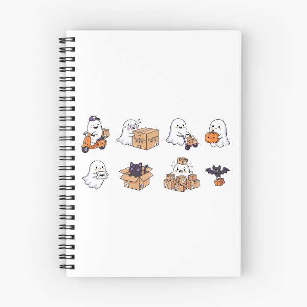 Item preview, Cute Ghost Halloween Delivery Sticker Set designed and sold by SassyArtistry.
