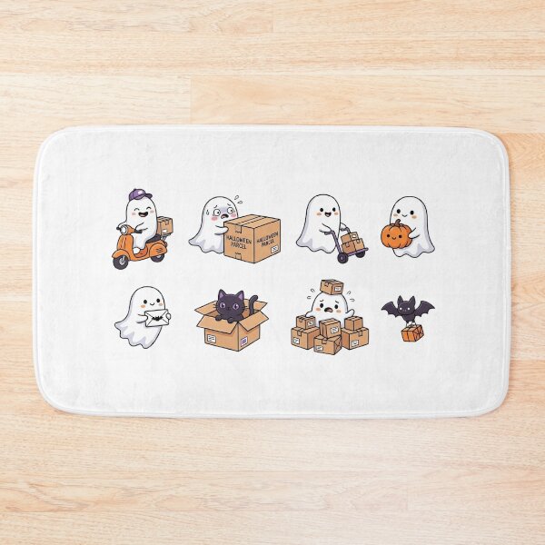 Item preview, Cute Ghost Halloween Delivery Sticker Set designed and sold by SassyArtistry.