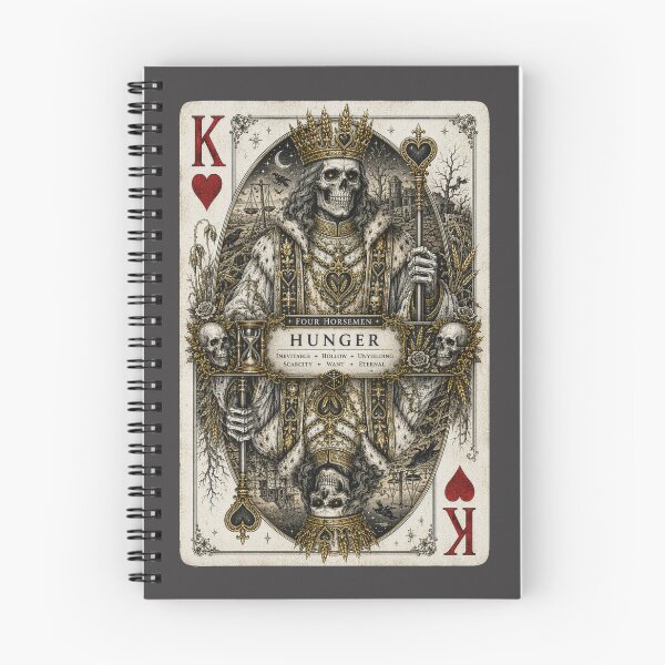 Item preview, Hunger – King of Hearts | Four Horsemen of the Apocalypse Gothic Playing Card designed and sold by Kromia.