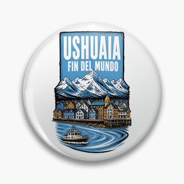 Item preview, Ushuaia Argentina Vintage Travel Tourism designed and sold by TravelersGems.