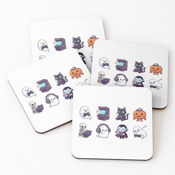 Item preview, Cute Halloween Pixelated Gaming Character Sticker Set designed and sold by SassyArtistry.