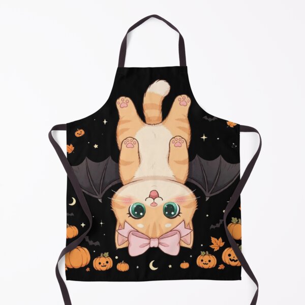 Item preview, Cute Halloween Bat Cat Upside Down Pumpkins Funny designed and sold by Moody Vibes Studio.
