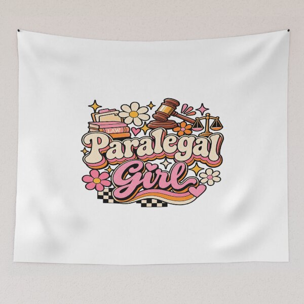 Item preview, Retro Groovy Paralegal Girl 70s Aesthetic Legal designed and sold by Uniqueauraaprints.