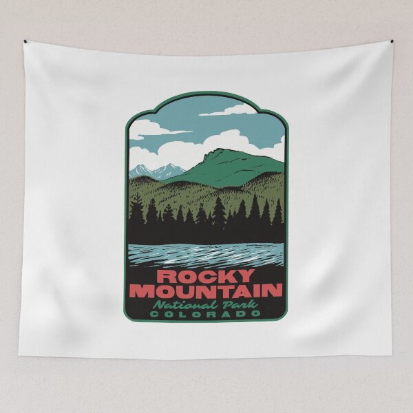 Item preview, Lily Lake Rocky Mountain National Park Retro Travel Art designed and sold by HalpinDesign.