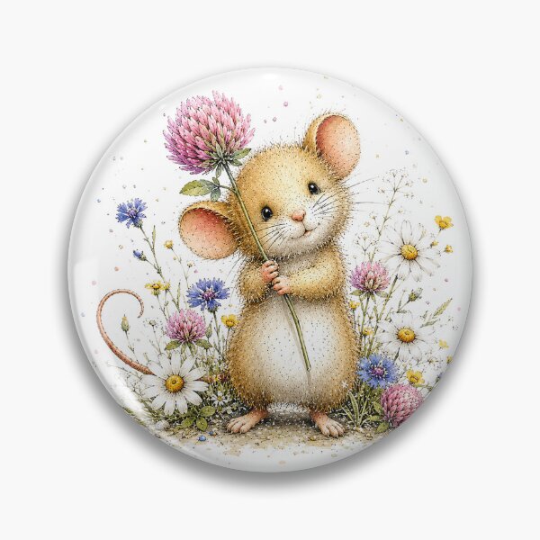 Item preview, Cute Mouse Holding a Flower designed and sold by PetalGarden.
