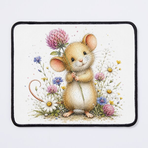 Item preview, Cute Mouse Holding a Flower designed and sold by PetalGarden.