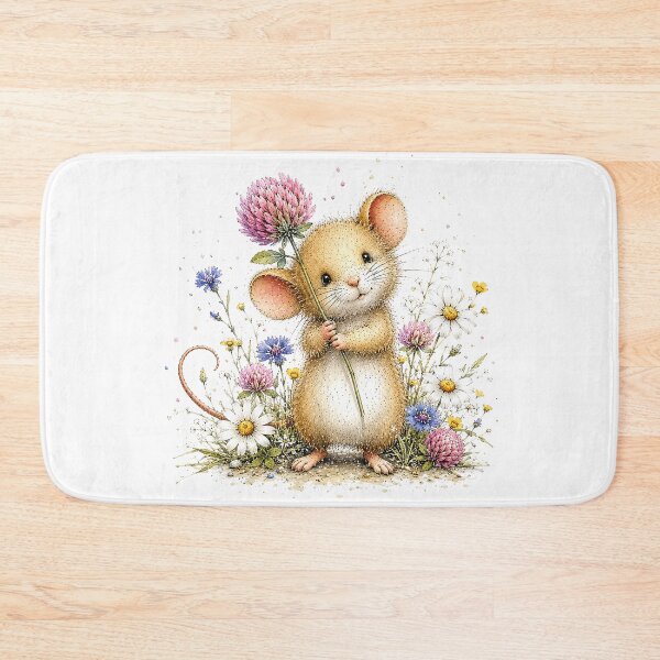 Item preview, Cute Mouse Holding a Flower designed and sold by PetalGarden.