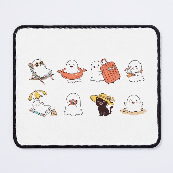 Item preview, Cute Halloween Ghost Vacation Sticker Set designed and sold by SassyArtistry.