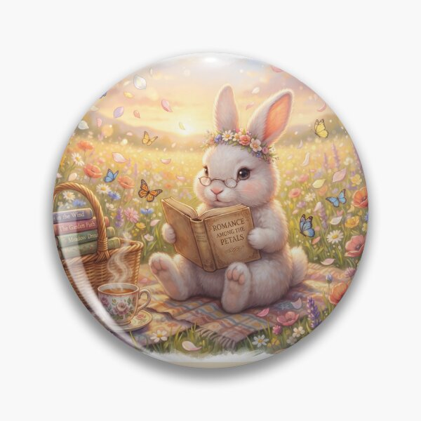 Item preview, Reading Bunny Sticker | Cute Book Lover Rabbit | Cozy Spring Cottagecore Art designed and sold by SebastianSpace.