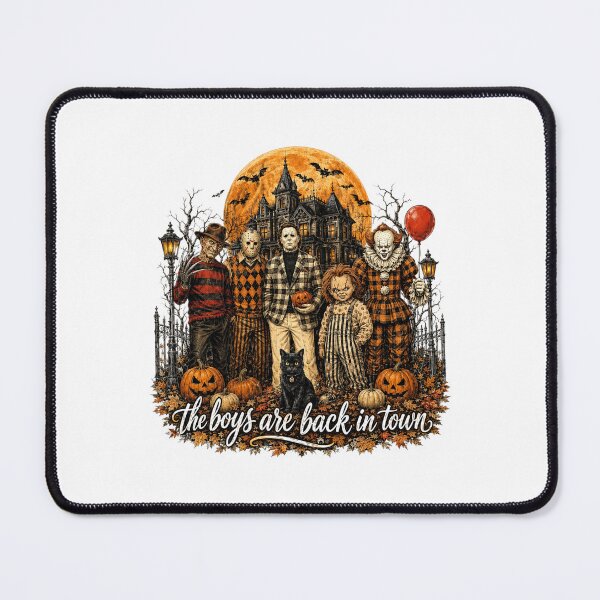 Item preview, The Boys Are Back In Town Horror Villains Halloween, Spooky Killers Haunted House Full Moon designed and sold by Tonkhawartwork.